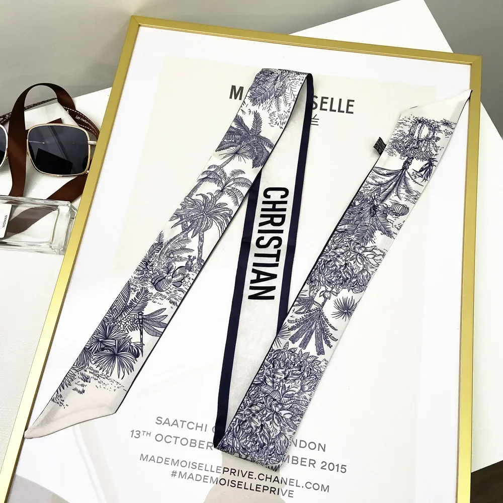 Travel Accessories Aesthetic - Verlengde lintsjaal, zijden haarbandana en tasaccessoire,