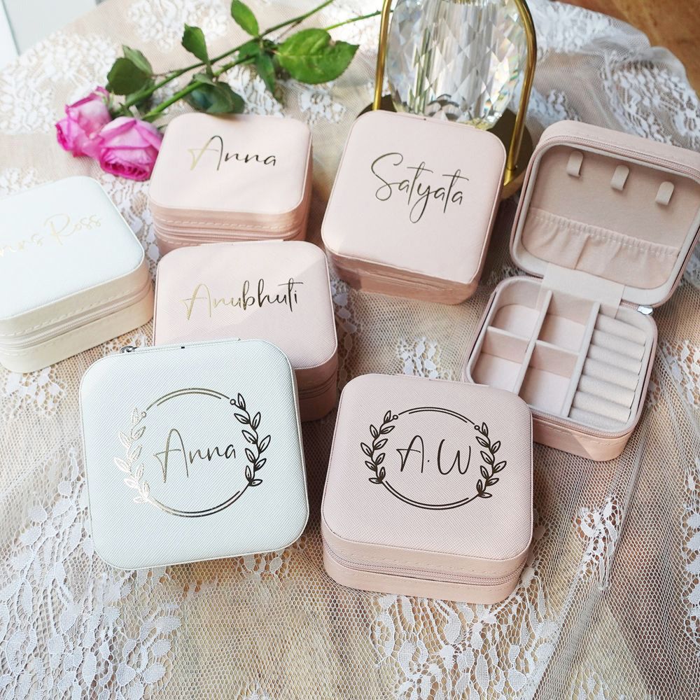 Travel Accessories Ideas - Gepersonaliseerde Sieradendozen Bruidsmeisje Reisaccessoires Etui Bruidsdouche