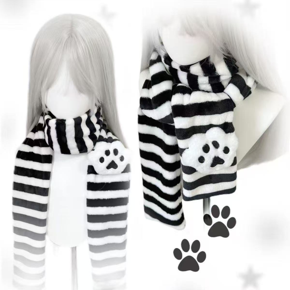 Kawaii gebreide sjaal kattenpo - Travel Accessories Aesthetic recensie en prijs