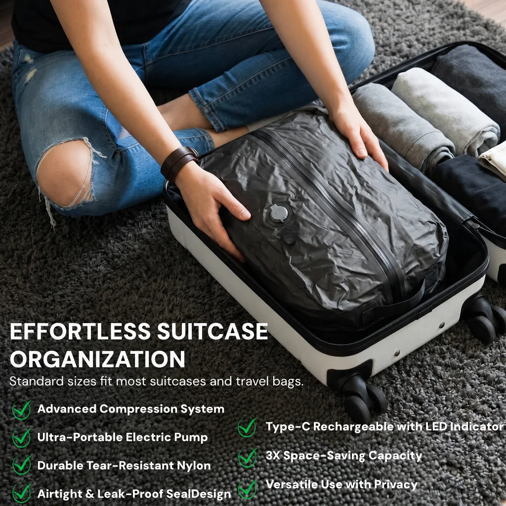 Vacuümcompressie-opbergzakken, - Travel Accessories Organizer Bag recensie en prijs