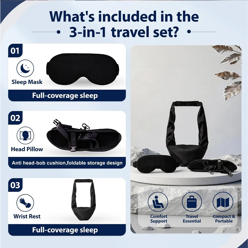3-in-1 set voor comfortabel sl - Travel Accessories Long Flight recensie en prijs