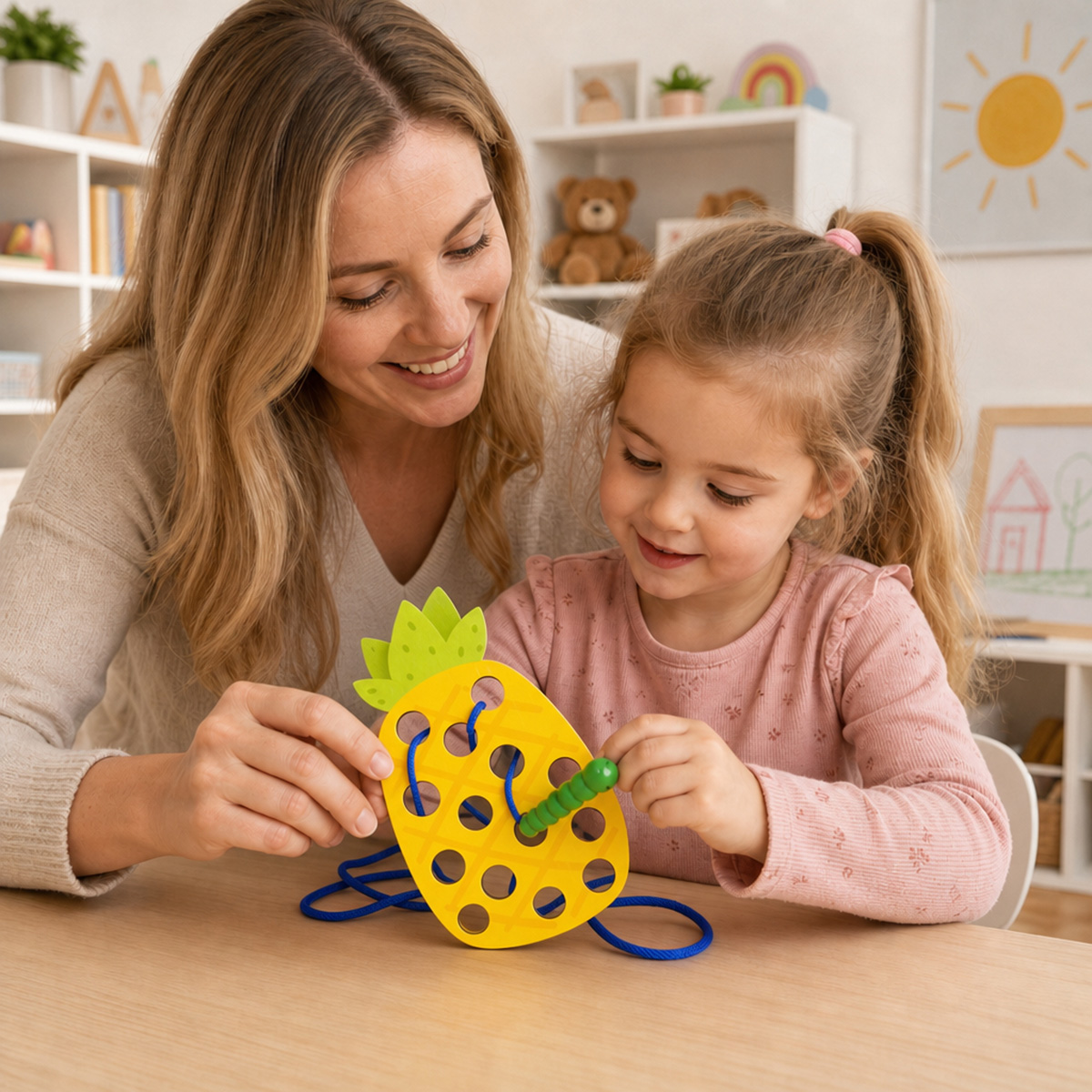 Houten veterspel met ananas, d - Travel Accessories Baby recensie en prijs